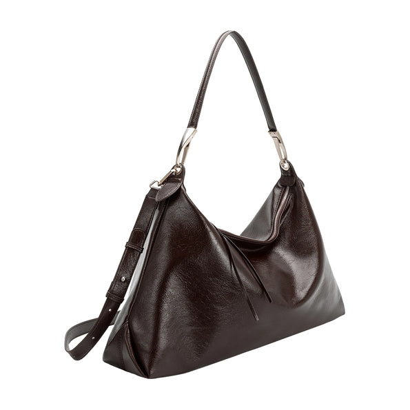 Oversized leather hobo bag sale