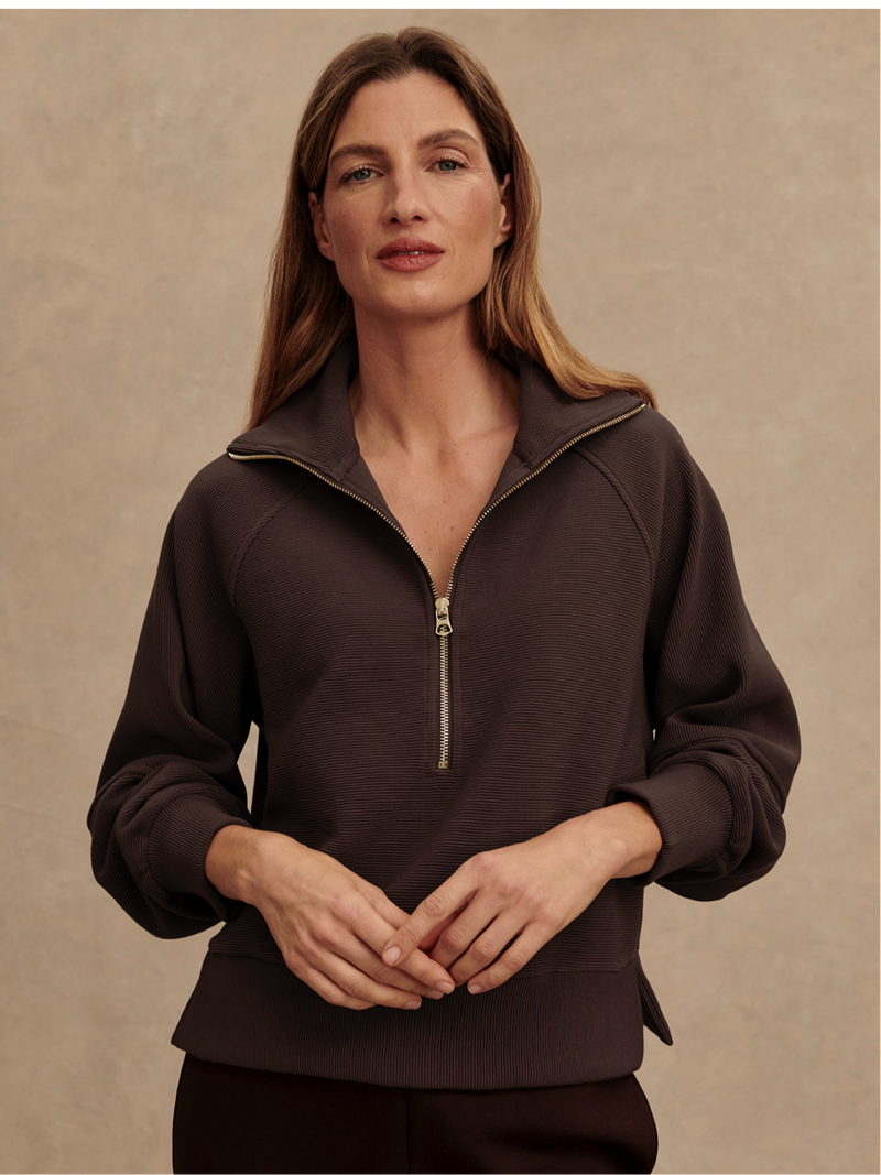 Milano Half Zip | Coffee Bean