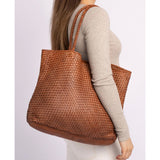 Woven tote | Camel