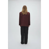 Amariella Blazer | Maroon Noir
