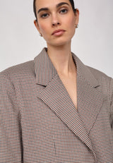 Mida check Blazer | Brown bone