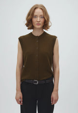 Gesine-M Knitted Vest | Smoked Olive
