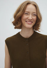Gesine-M Knitted Vest | Smoked Olive