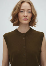 Gesine-M Knitted Vest | Smoked Olive