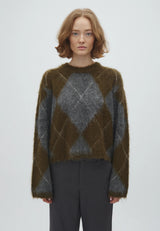 Zelie-M Knit | Argyle Olive
