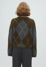 Zelie-M Knit | Argyle Olive