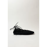 Lace up Flat | Black