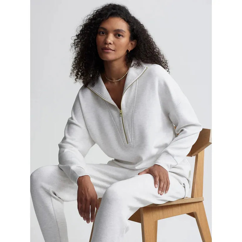 Msisie longline sweat | ivory marl