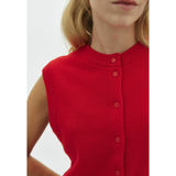 Gesine-M Knitted Vest | Red Aura