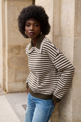 Stripe Collar Knit