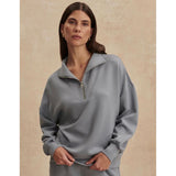 Hawley Half Zip Sweat | blue clay