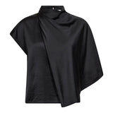Idun Cape Blouse | Black