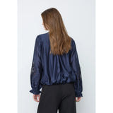 Melin Balloon Emb Shirt | Navy