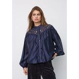 Melin Balloon Lace Shirt | Navy