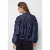 Melin Balloon Lace Shirt | Navy