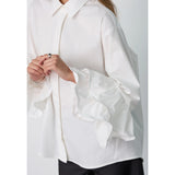 Halen Flare Shirt | White