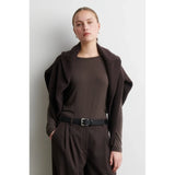 Matima O-Neck Tee | Dark Brown