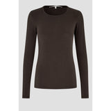 Matima O-Neck Tee | Dark Brown