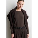 Matima O-Neck Tee | Dark Brown