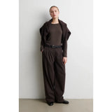Matima O-Neck Tee | Dark Brown