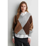 Forca Knit V-Neck | Light Grey Melange
