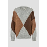 Forca Knit V-Neck | Light Grey Melange