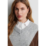 Forca Knit V-Neck | Light Grey Melange