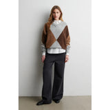 Forca Knit V-Neck | Light Grey Melange