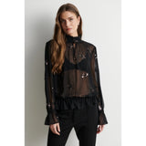 Luma Sequin Blouse | Black