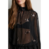 Luma Sequin Blouse | Black