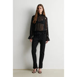 Luma Sequin Blouse | Black