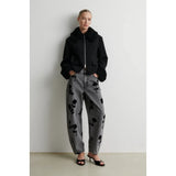 Lawrissa Denim Barrel Jeans | Grey Denim