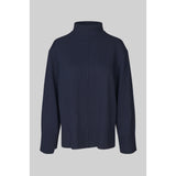 Alpha Knit Slit T-Neck | Night Sky