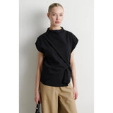 Arkai Drape Top | Black