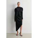 Opala Asymmetric Dress | Black