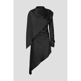 Opala Asymmetric Dress | Black