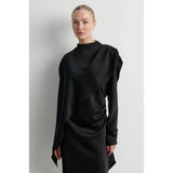Opala Asymmetric Dress | Black