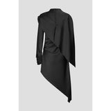 Opala Asymmetric Dress | Black