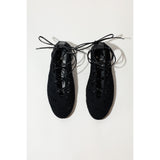 Lace up Flat | Black