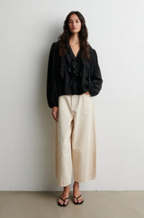 Reece Denim Trouser | Cream