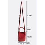 Mini Bucket Crossbody Bag | Red