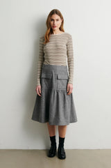Lyndsey Skirt | Grey Melange