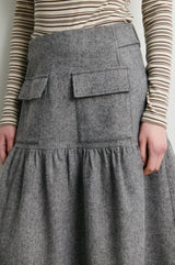 Lyndsey Skirt | Grey Melange