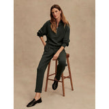 Rolled Cuff Pant | Olive marl