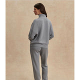 Hawley Half Zip Sweat | blue clay