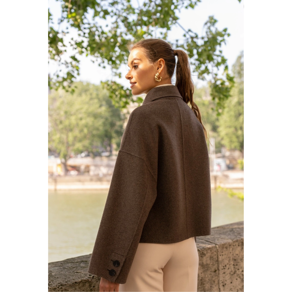 Wool Mix Coat | Chocolate