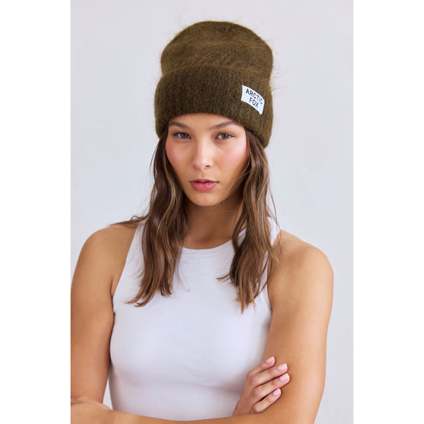 Mohair Hat | dark kelp