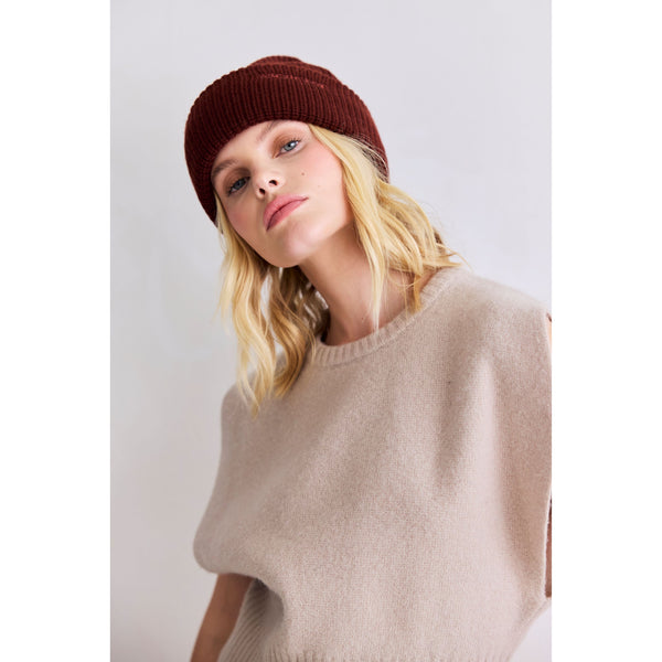 Merino Wool Hat | dark walnut