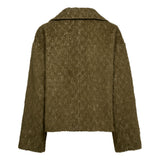 Haris Cropped coat | Moss Olive
