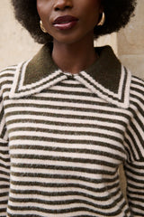 Stripe Collar Knit